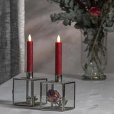 2 darabos valódi viaszból készült, bordó színű LED gyertya időzítővel.